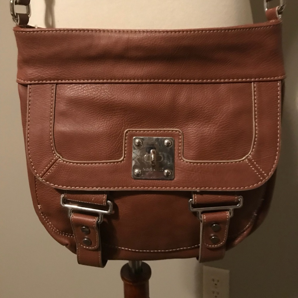 Nine West Brown Leather Crossbody Purse